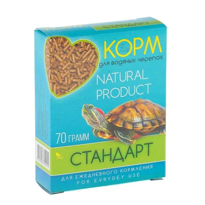 Корм  Корм "Стандарт" для водяных черепах, повседневный, 70 г.