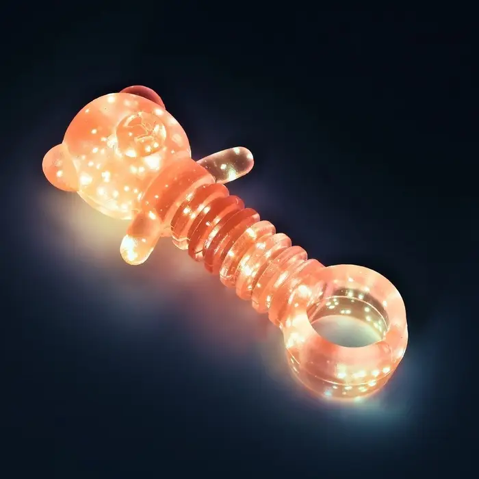 Жевательная игрушка для собак &laquo;Медвежонок&raquo;, 9&times;4.5 см, светящаяся в темноте