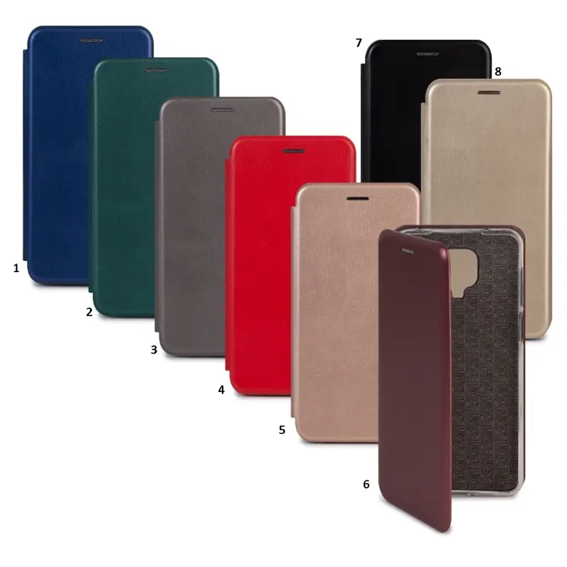 Чехол-книжка Xiaomi Note 9S цвета в ассортименте Чехол-книжка Xiaomi Note 9S цвета в ассортименте