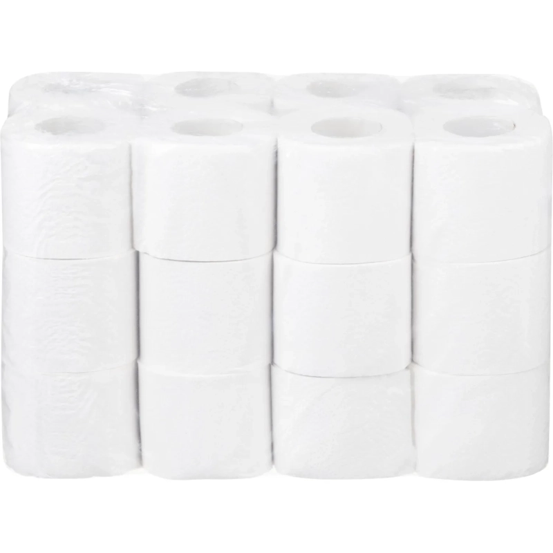 Бумага туалетная JOYeco 2сл натур бел вторич втул 25м 24рул/уп