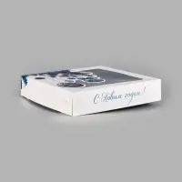 Коробка для 16 конфет &laquo;Синие шары&raquo;, 18,9 х 18,9 х 3,8 см
