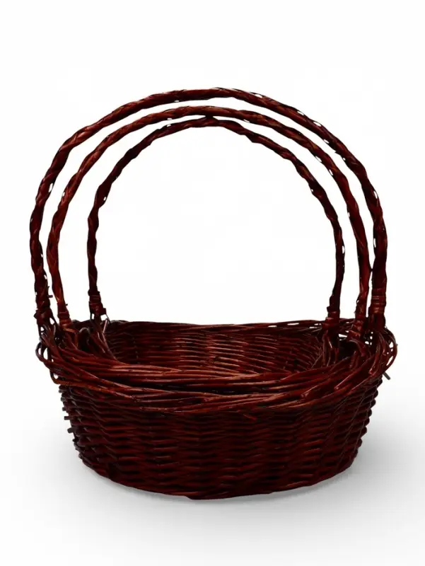 Набор корзин 3 шт ИВА 56х39х18 48х33х15 40х27х13 см ручка h=18/15/13 см