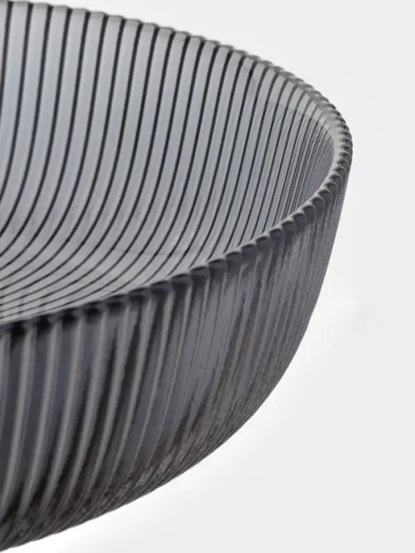 Ваза для фруктов &laquo;Камелия&raquo;, 26&times;11 см, 2 л, стекло, серая