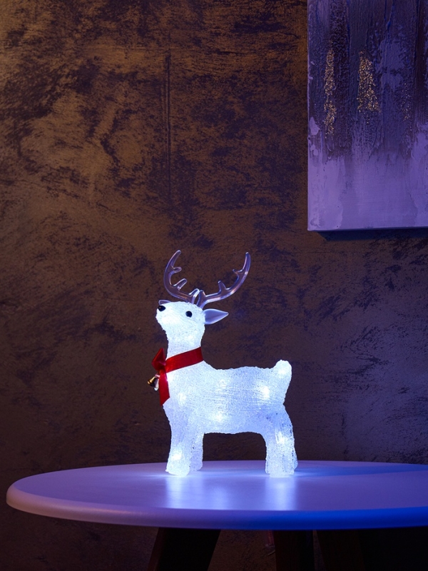Светодиодная фигура «Олененок» 25 × 13 см, акрил, 20 LED, батарейки ААх2 (не в комплекте), свечение белое Светодиодная фигура «Олененок» 25 × 13 см, акрил, 20 LED, батарейки ААх2 (не в комплекте), свечение белое