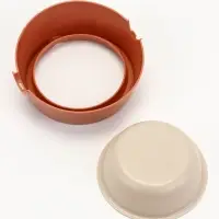 Лего-миска для животных с наклоном &laquo;Фокси&raquo; 300 мл, цвет кирпичный