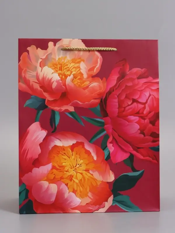 Пакет подарочный "Яркий акцент" ламинированный 26 х 12 х 32 см