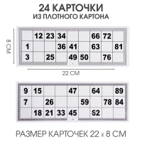 Русское лото деревянное, игра настольная "Новогодняя сказка", карточка 22 х 8 см