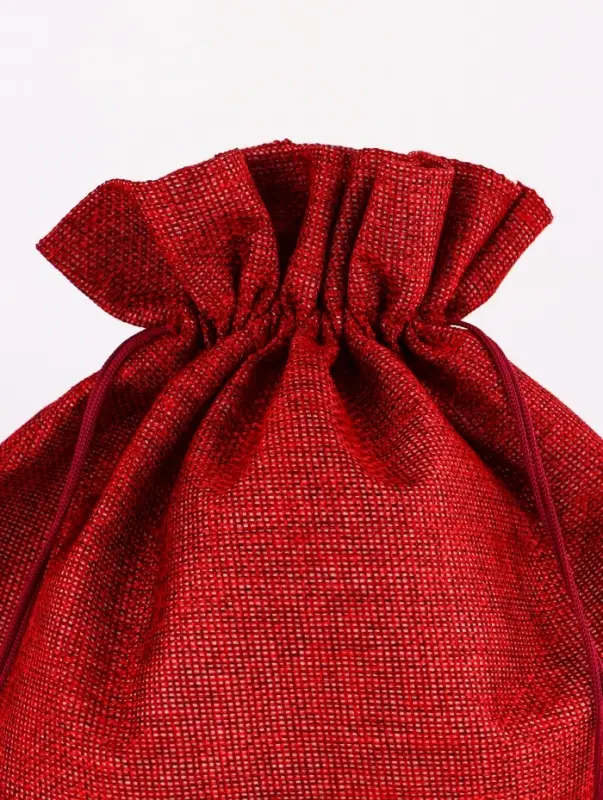 Холщовый мешочек для украшений, подарков и трав, текстиль &laquo;Эко&raquo;, красный, 30&times;40 см