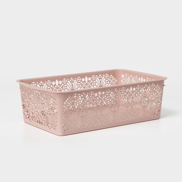 Корзина для хранения Floral, 25×15×7.5 см, МИКС Корзина для хранения Floral, 25×15×7.5 см, МИКС