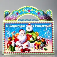 Подарочная новогодняя коробка &laquo;Яркий Новый год&raquo;, Чемоданчик средний 20&times;12&times;19 см