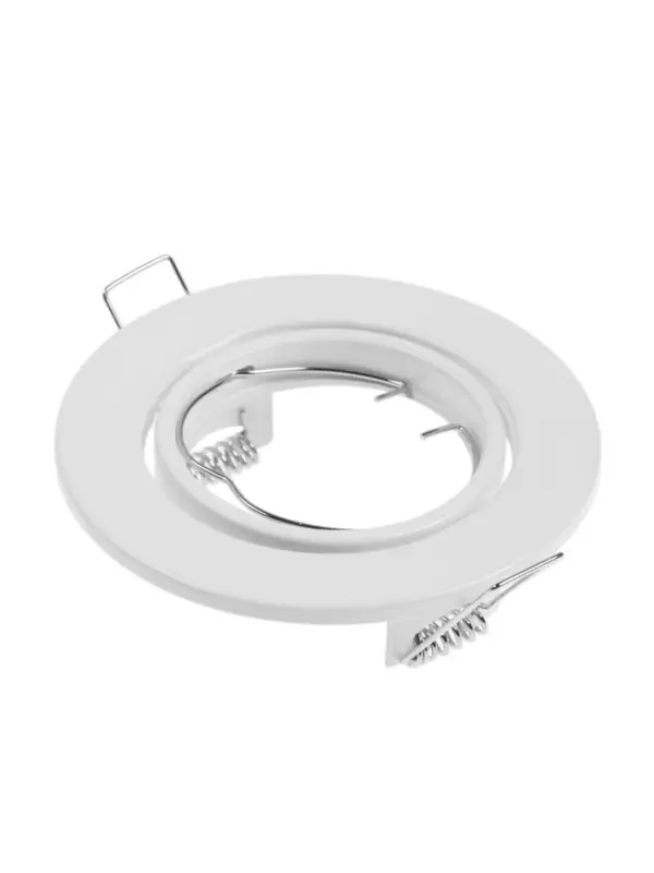 Светильник встраиваемый под лампу MR-16, поворотный, круглый, металлический, белый