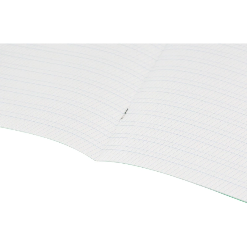 Тетрадь в зеленом офсете 12 л., частая косая линия, штука,100% белизна