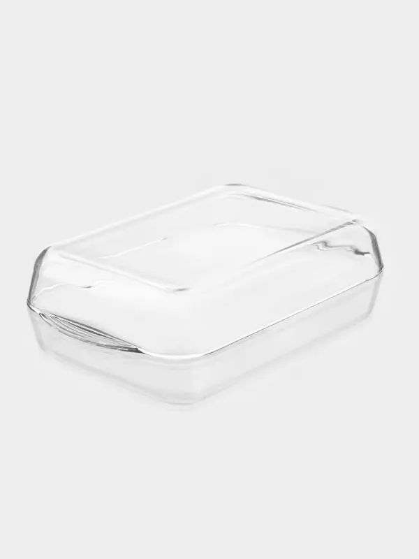 Форма для запекания Paşabah&ccedil;e Borcam, 3.5 л, прямоугольная, жаропрочное стекло, прозрачная