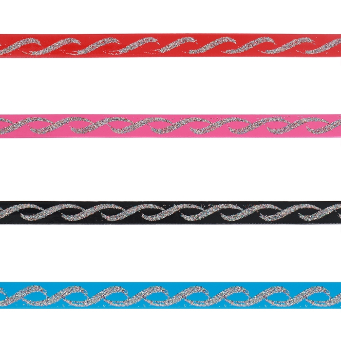 Ошейник из искусственной кожи Ошейник из искусственной кожи "Бесконечность" с блестками, 30 х 1 см, микс цветов