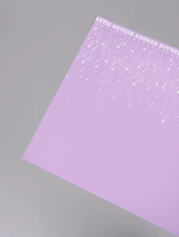 Пленка флористическая для цветов, &laquo;Звездопад&raquo;, сиреневая, 57&times;57 см