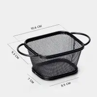 Корзинка для картофеля фри Доляна &laquo;Снеки&raquo;, мелкая сетка, чёрная