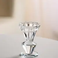 Стеклянный подсвечник на 1 свечу &laquo;Вазон с хрусталиком&raquo;, 8.5&times;6&times;6 см