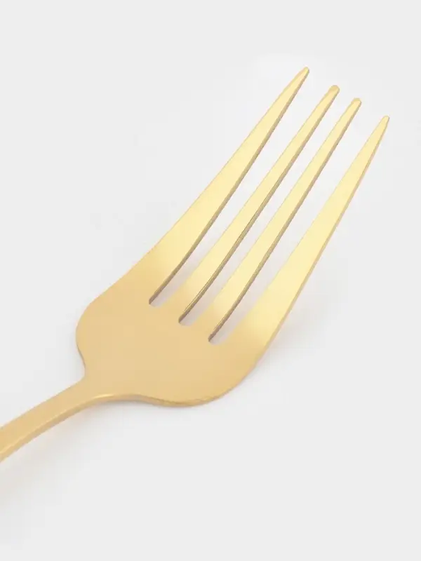 Вилка столовая Magistro &laquo;Блинк&raquo;, 21.5&times;3 см, белая ручка, нержавеющая сталь, золотистая
