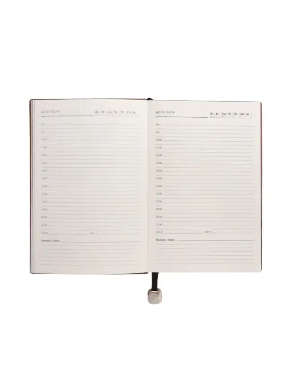 Ежедневник недатированный формат А5, 80л, линия, с ручкой, подар коробка, Черный