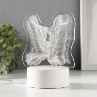 Светильник 3D RISALUX &laquo;Поцелуй&raquo;, LED-ночник, RGB, от сети
