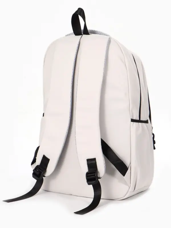 Рюкзак школьный &laquo;Смайл&raquo;, 2 отделения, 3 кармана, 31&times;15&times;46 см, белый