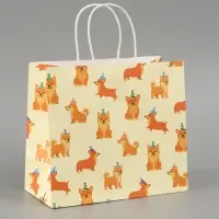 Пакет подарочный &laquo;Пёсики&raquo;, 25 х 22 х 12 см