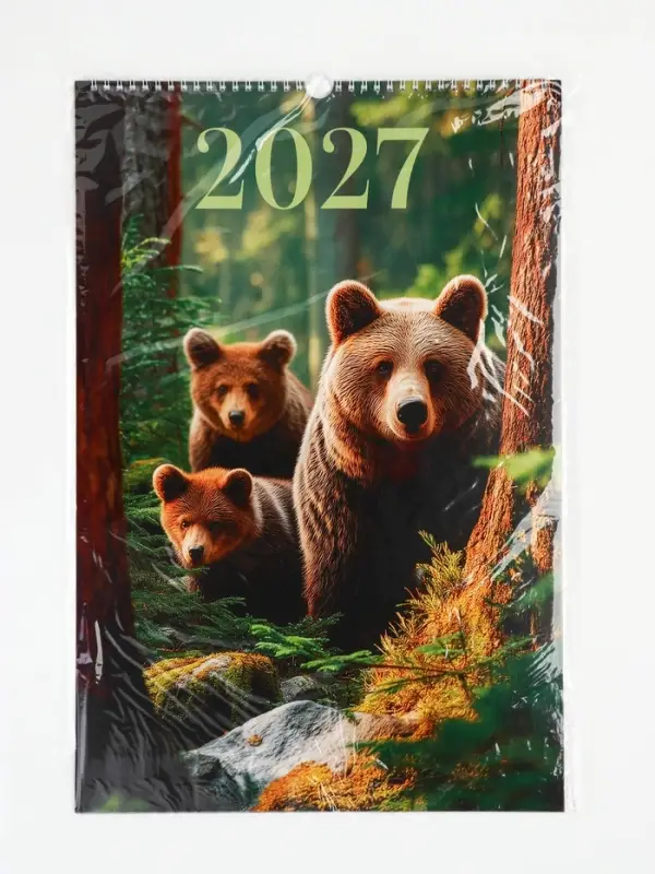 Календарь 2027 перекидной на ригеле А3 &laquo;Животные&raquo;