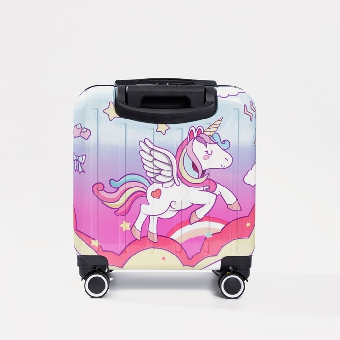 Чемодан детский 41 л (S), отдел на молнии, кодовый замок, цвет розовый