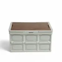 Стол - корзина maclay 2 в 1, складная, 30 л, 44&times;30&times;24/6 см, светло-серая