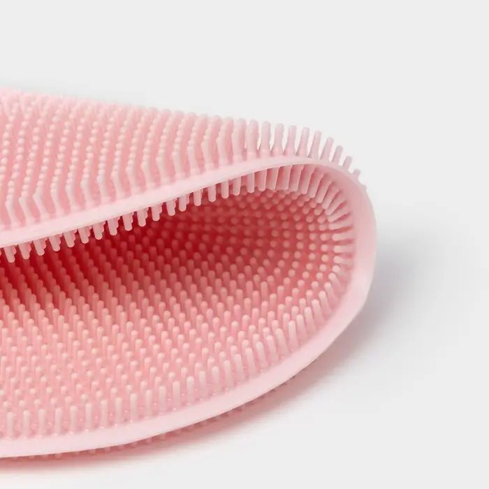 Губка для посуды Доляна, 11×11×1 см, силиконовая, МИКС Губка для посуды Доляна, 11×11×1 см, силиконовая, МИКС