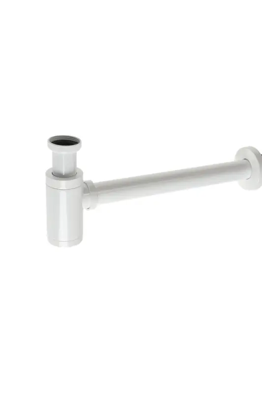 Сифон ZEIN engr, для раковины, бутылочный, цилиндрический, 1 1/4" &times; 32 мм, цинк, белый