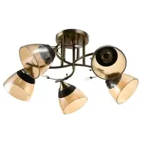Светильник потолочный BayerLux &laquo;Аста&raquo;, 5хЕ27, 40 Вт, бронза, 65&times;65&times;26 см