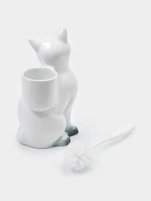 Подставка под ёрш &laquo;Кошка&raquo; с ёршиком, 20&times;18&times;37 см