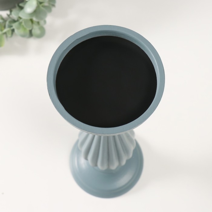 Подсвечник дерево на 1 свечу Подсвечник дерево на 1 свечу "Элегант" серо-сиреневый 12,5х12,5х33,5 см