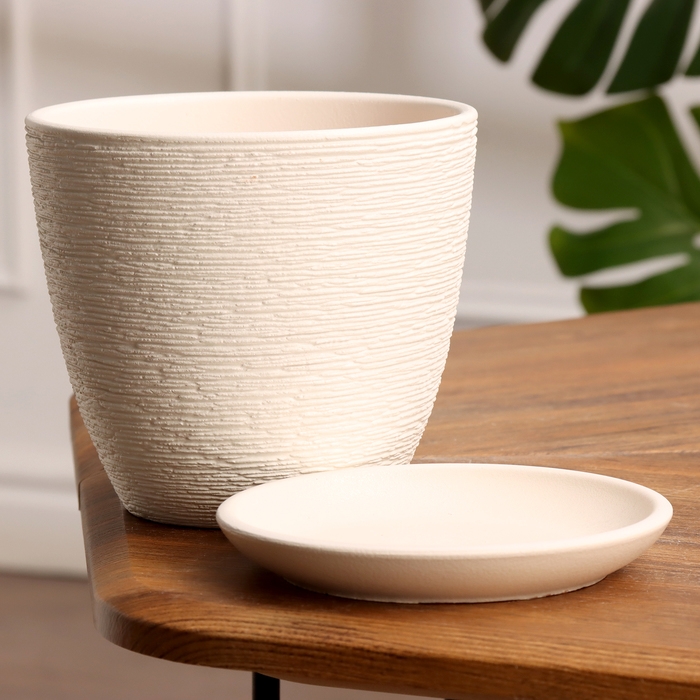 Горшок цветочный Гнездо белый крокус №2, 1,4 л, d - 14,9 см Горшок цветочный Гнездо белый крокус №2, 1,4 л, d - 14,9 см