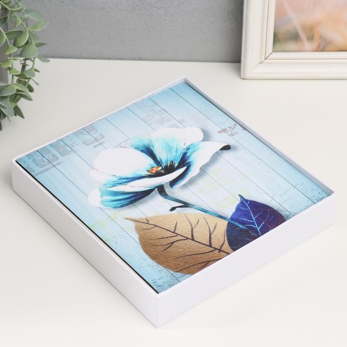 Фотоальбом на 100 фото 10х15 см  Фотоальбом на 100 фото 10х15 см "Голубой цветок" 22х4х23 см