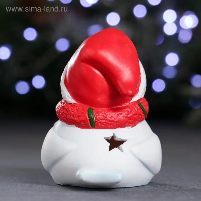 Фигура с подсветкой Фигура с подсветкой "Птичка в шарфике и шапке" красная, 9х7х10см