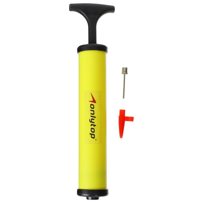 Насос для мячей ONLYTOP, 23 см, 2 насадки, цвет МИКС