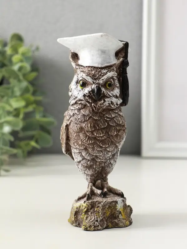 Фигура Фигура "Филин ученый", высота 14 см, коричневый