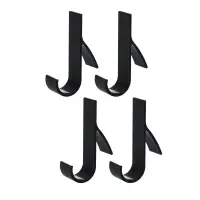 VETTA Крючки для ванной на радиатор обогрева, 4шт, полистирол, черный