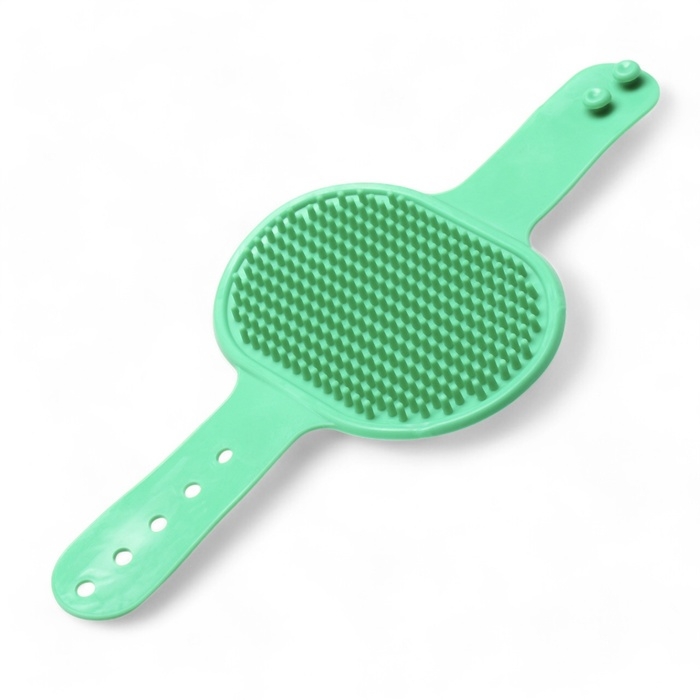 Щётка-наладонник, 12,2 х 8 см, зелёная Щётка-наладонник, 12,2 х 8 см, зелёная