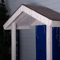 Гирлянда &laquo;Бахрома&raquo; 3&times;0.6 м, IP44, УМС, прозрачная нить, 160 LED, свечение мульти, 220 В