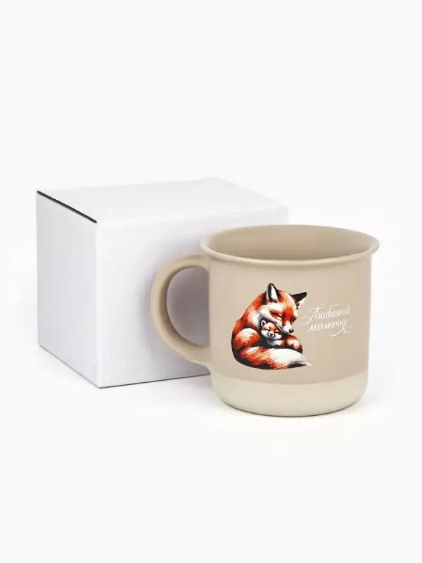 Кружка чайная керамическая &laquo;Любимой мамочке&raquo;, 400 мл, ручная работа