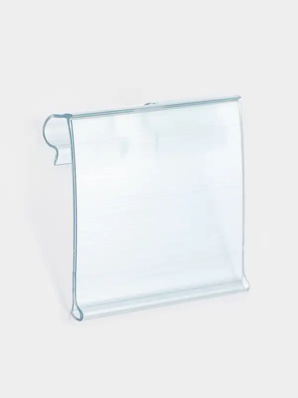 Ценникодержатель на крючок откидной 3.9&times;5 см, цвет прозрачный