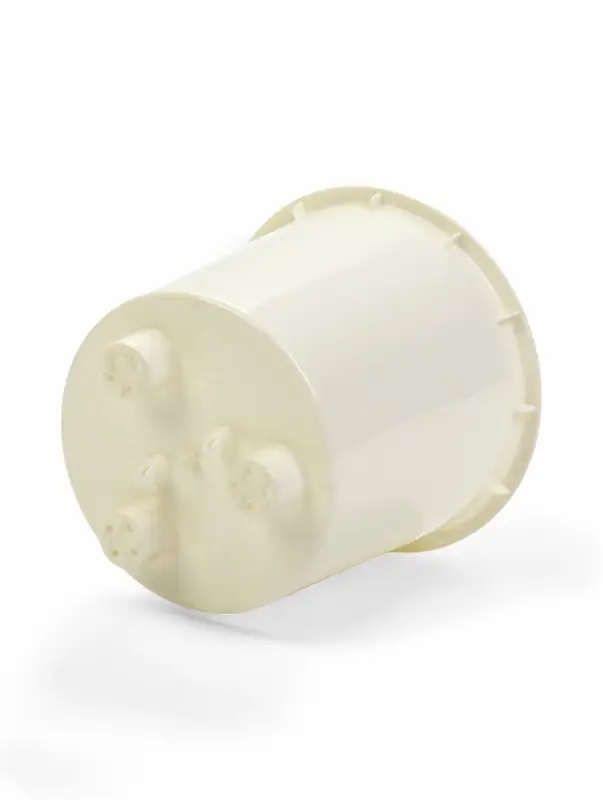 Кашпо со вставкой 2,3 л d15,7 см h15,2см  Кашпо со вставкой 2,3 л d15,7 см h15,2см "Desert" пластик белый