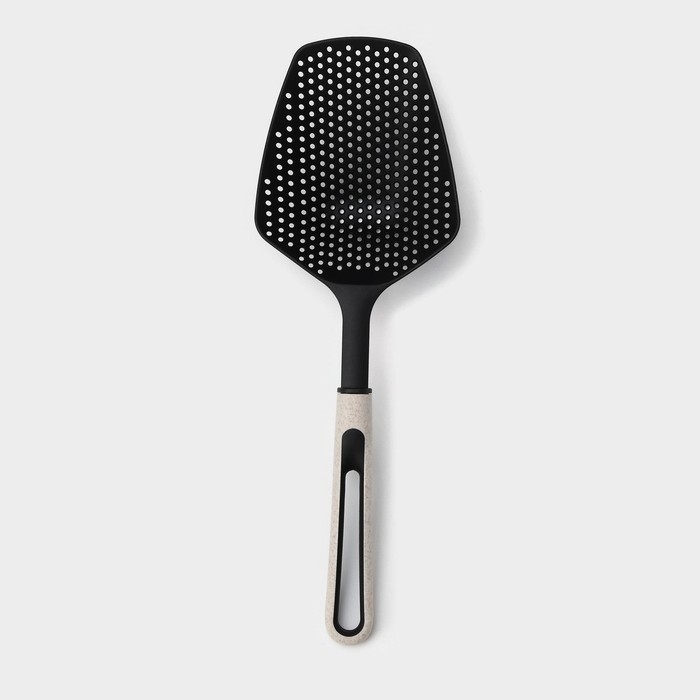 Шумовка-совок Доляна Pronto, цвет белый, чёрный Шумовка-совок Доляна Pronto, цвет белый, чёрный