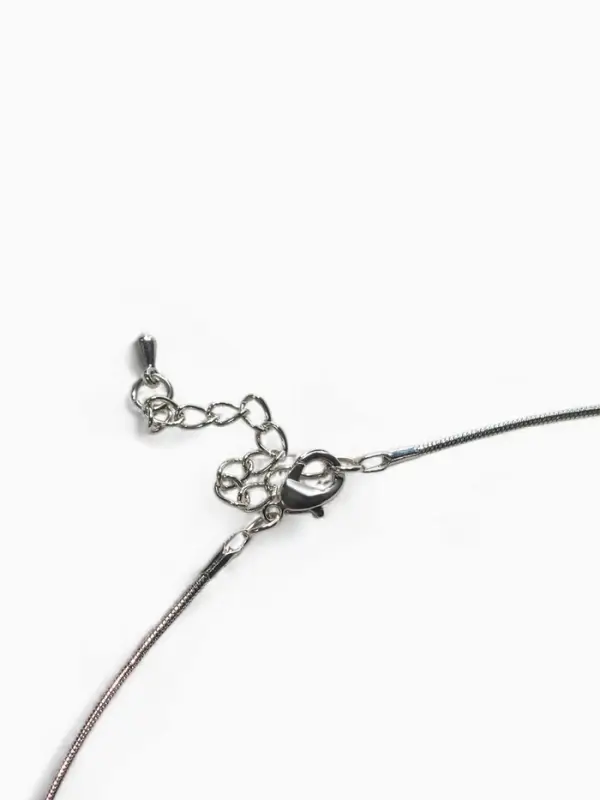 Кулон на цепочке &laquo;Юпитер&raquo;, серый в серебре, 72 см