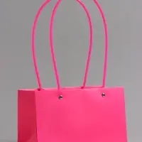 Сумка для цветов влагостойкая, фуксия, 22x10.5x13.5 см