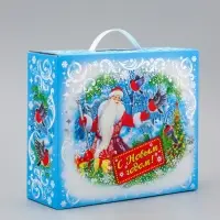 Коробка Новогодняя подарочная "Снегири" 29 х 24,5 х 9,5 см