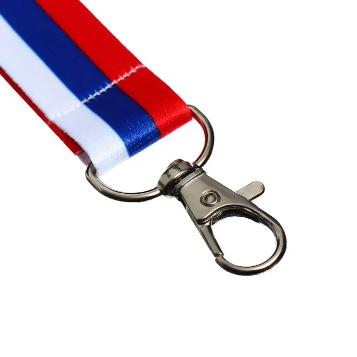 Лента для бейджа плотная с карабином Calligrata  Лента для бейджа плотная с карабином Calligrata "ТРИКОЛОР"